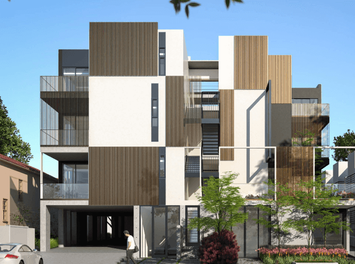 Modern multi-use real estate development